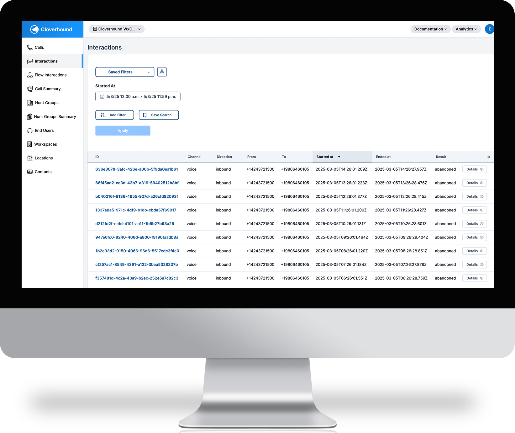 Interface do Módulo de Análise